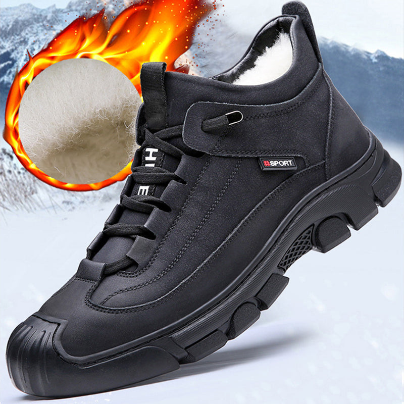 ✨Men's Faux Wool Lining Leather Sneaker👟