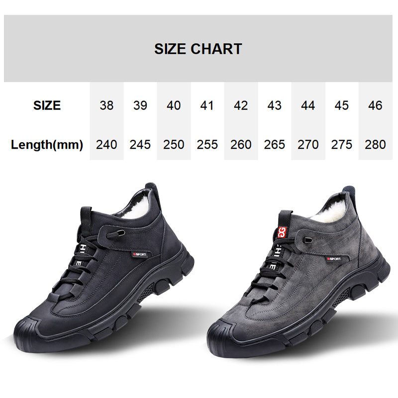 ✨Men's Faux Wool Lining Leather Sneaker👟