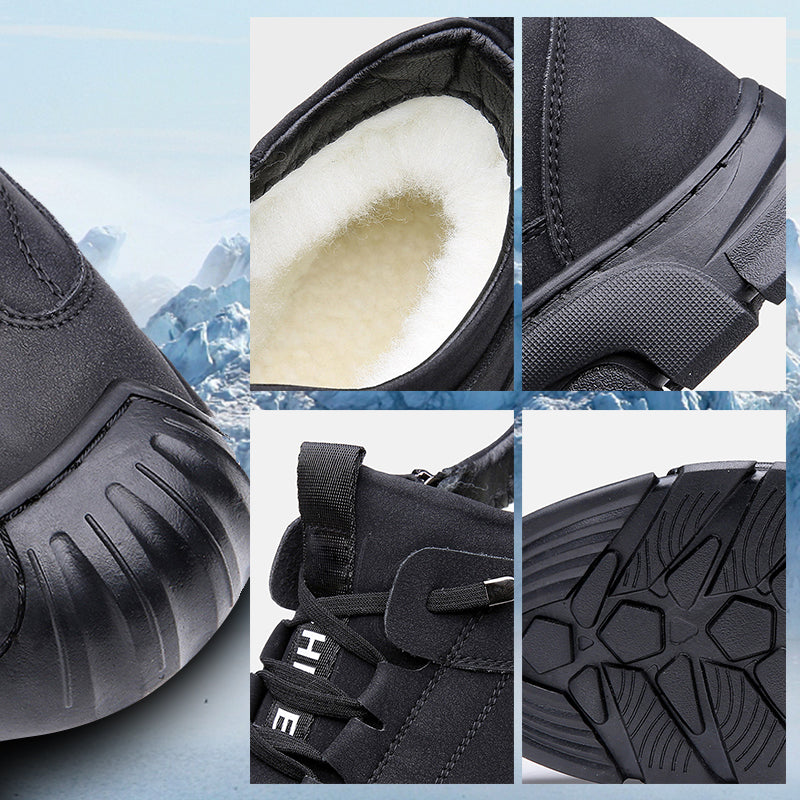 ✨Men's Faux Wool Lining Leather Sneaker👟