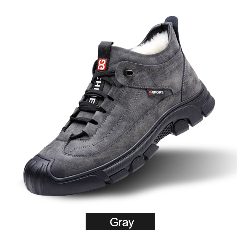 ✨Men's Faux Wool Lining Leather Sneaker👟