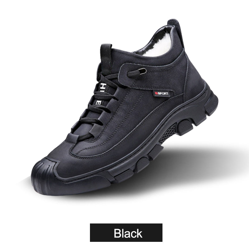 ✨Men's Faux Wool Lining Leather Sneaker👟