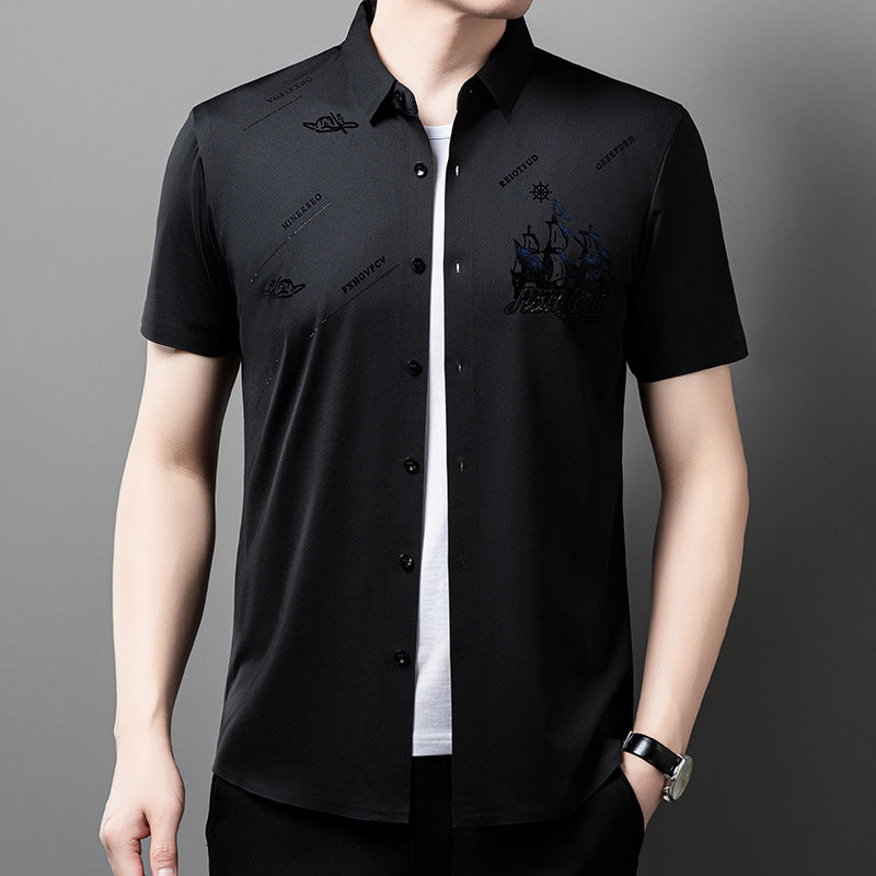 Men's Business Short Sleeves Button Down Shirt