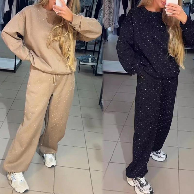 💖Women’s Round-neck Casual Sports Sweatshirt and Jogger Pants (2-piece Set)