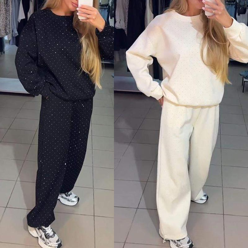 💖Women’s Round-neck Casual Sports Sweatshirt and Jogger Pants (2-piece Set)