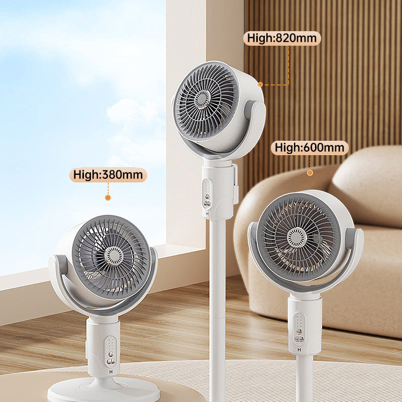 Automatic Oscillating Height Adjustable Remote Control Fan - Desktop, Standing, Floor Use