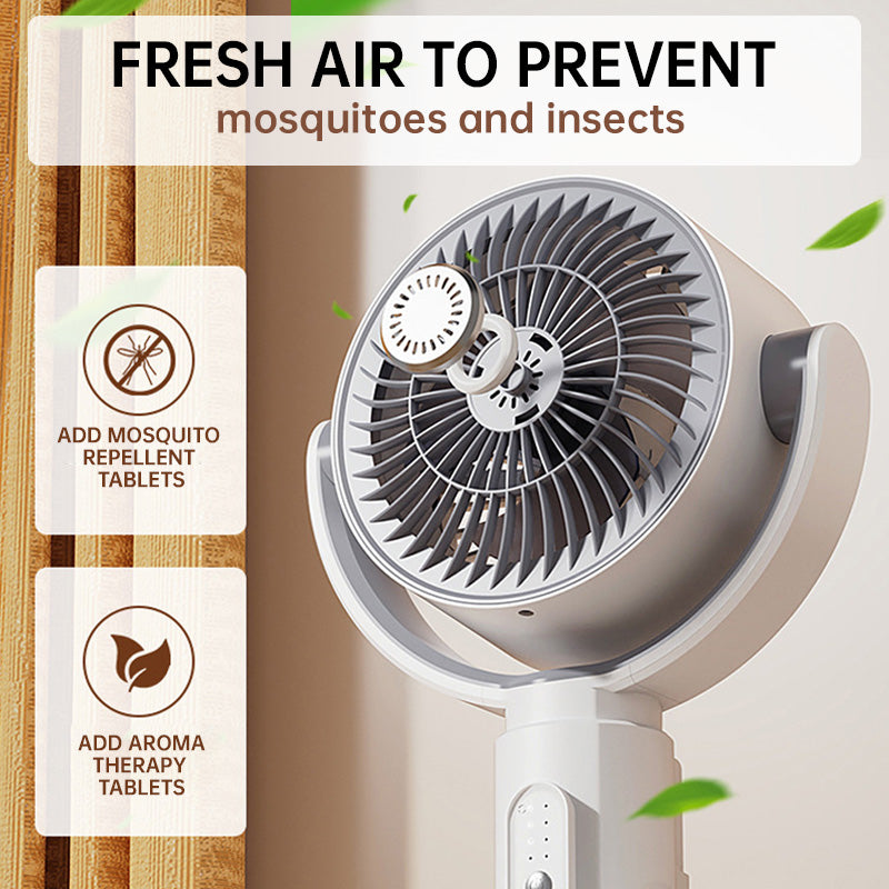 Automatic Oscillating Height Adjustable Remote Control Fan - Desktop, Standing, Floor Use