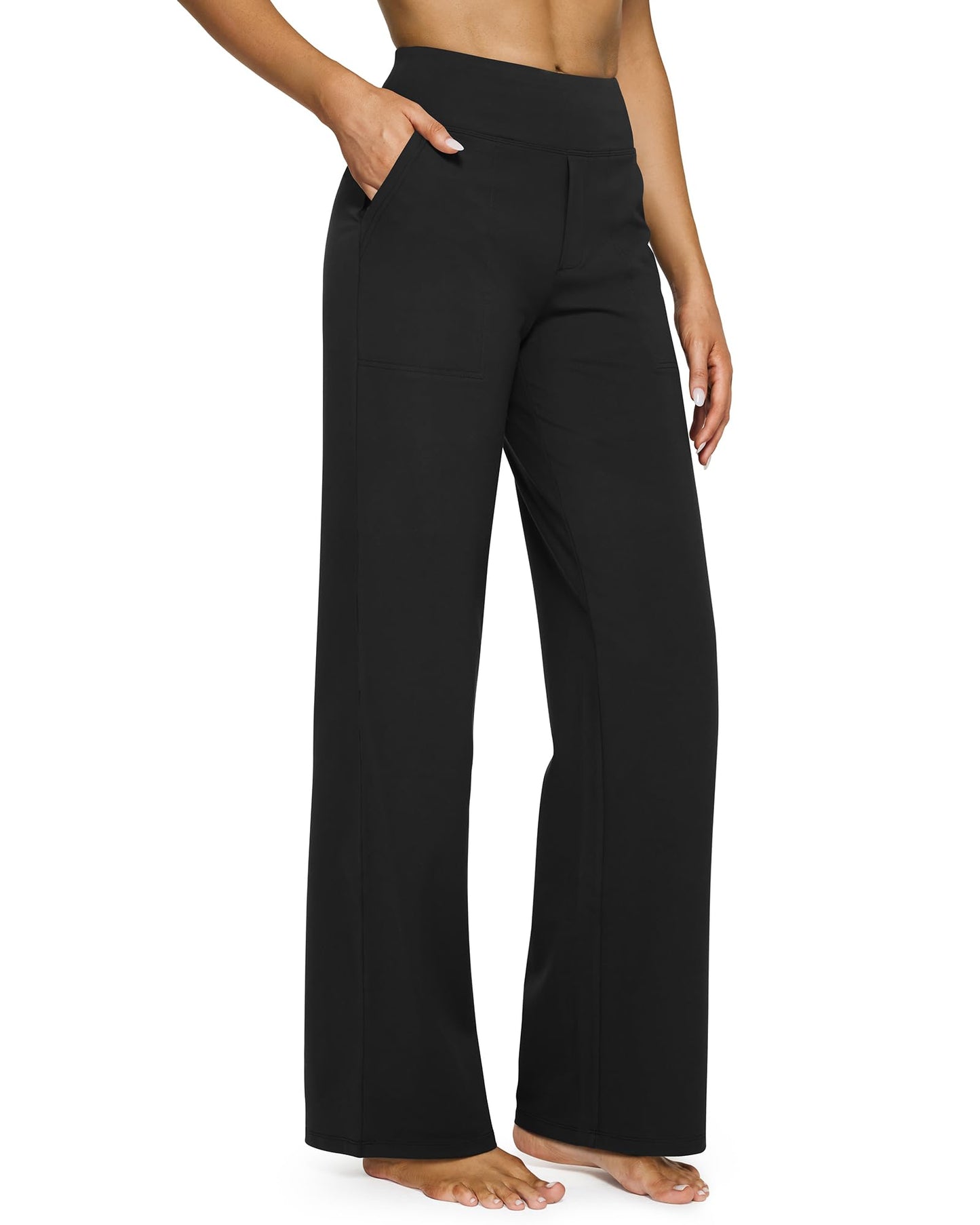 🔥🔥Women's High Waist Stretch Casual Yoga Wide Leg Pants
