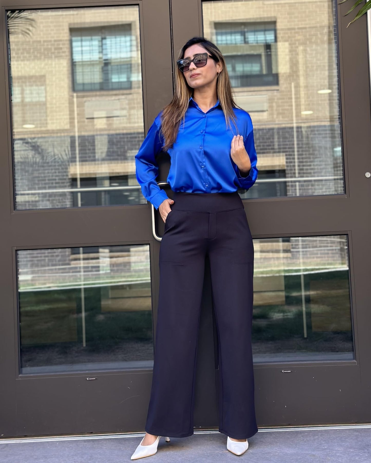 🔥🔥Women's High Waist Stretch Casual Yoga Wide Leg Pants