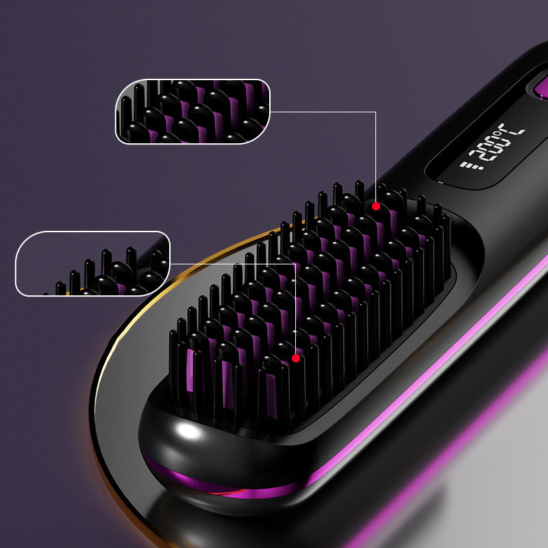 🔥Wireless Ceramic Heating Hair Straightening Comb
