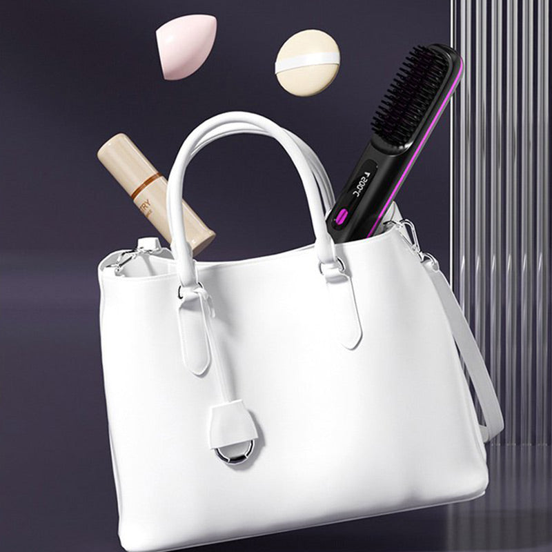 🔥Wireless Ceramic Heating Hair Straightening Comb