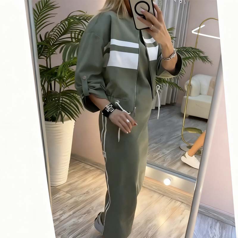 Women's Stand Collar Jacket & Dress Set🧥👗