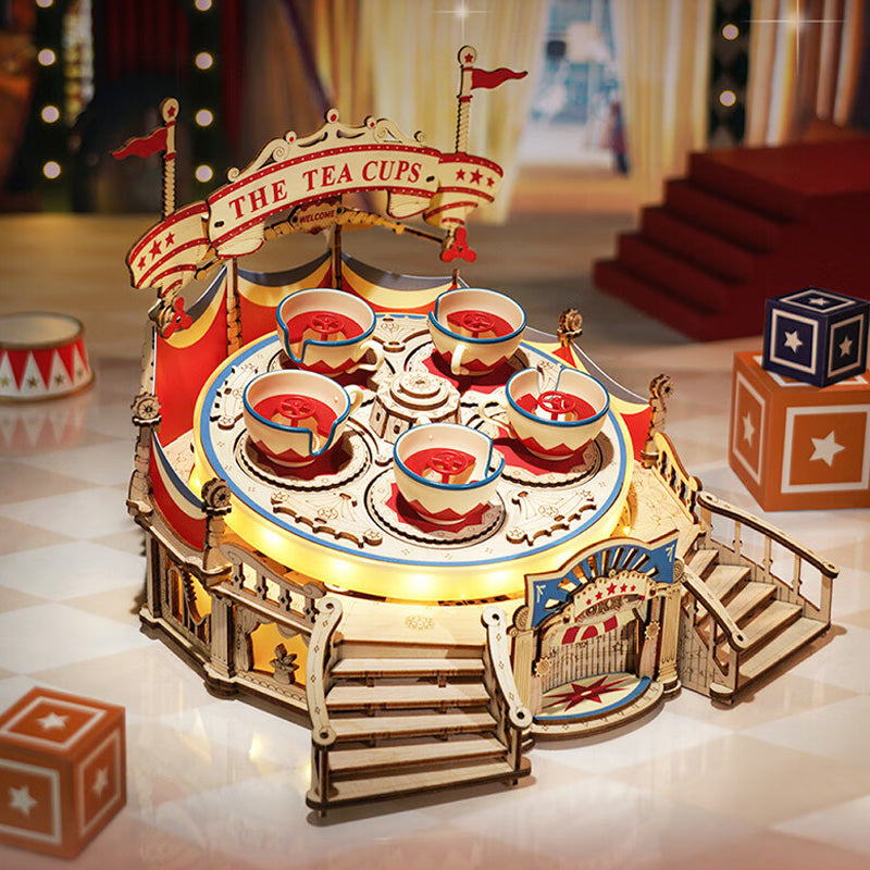 🎁⏳DIY Wooden Puzzles Carousel Music Box