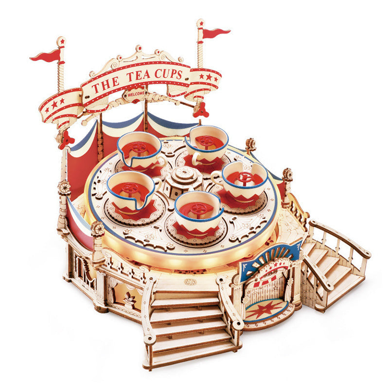 🎁⏳DIY Wooden Puzzles Carousel Music Box