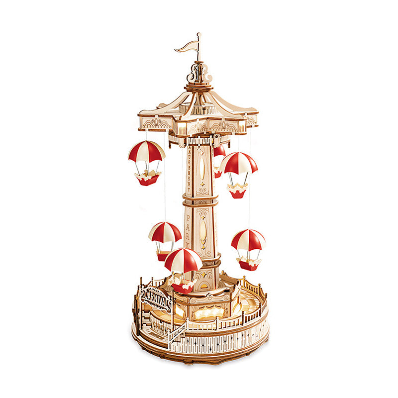 🎁⏳DIY Wooden Puzzles Carousel Music Box