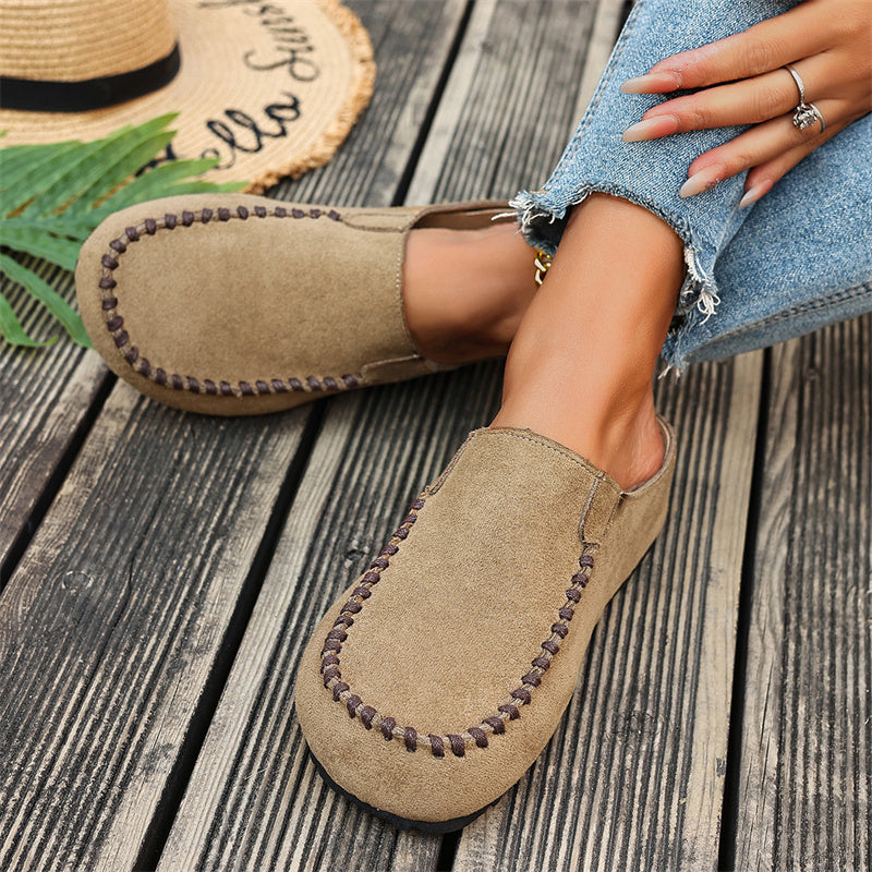 Women's Wide Closed-Toe Mule Slippers