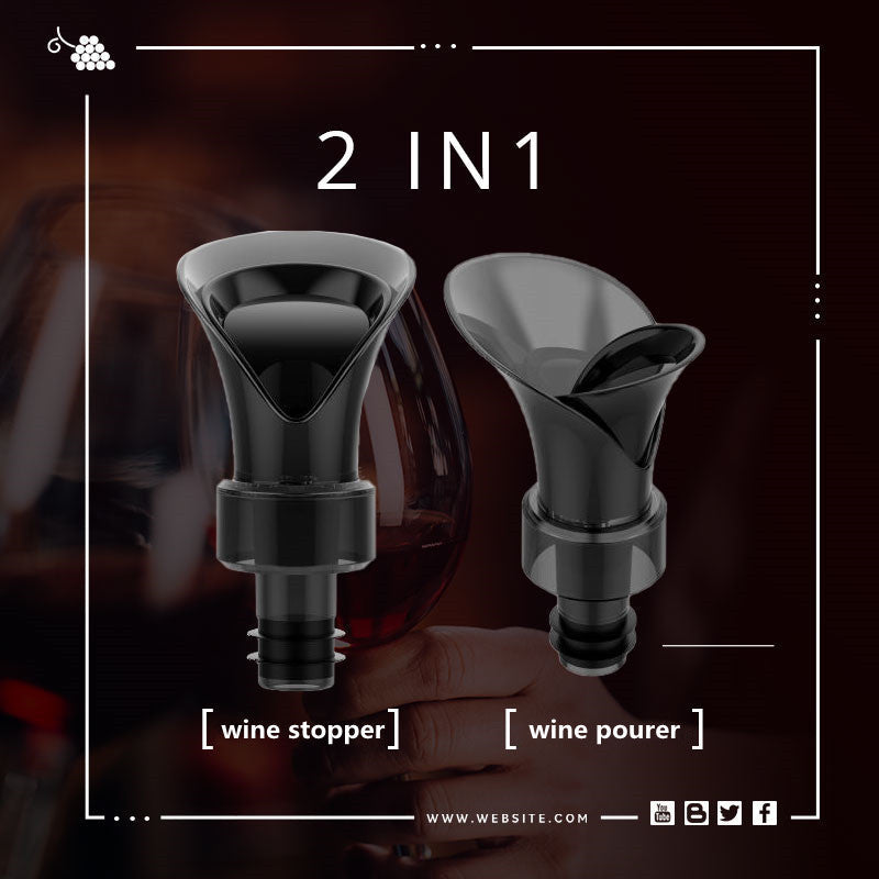 🍷2-in-1 Wine Saver – Vacuum Pump & Sealer, Preserves Freshness & Aroma ✨