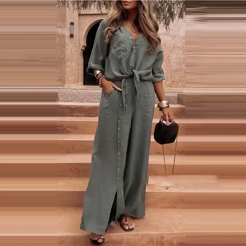 👗🥰Women's Elegant Solid Color 2-Piece Set