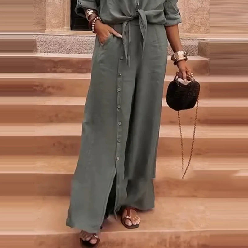 👗🥰Women's Elegant Solid Color 2-Piece Set