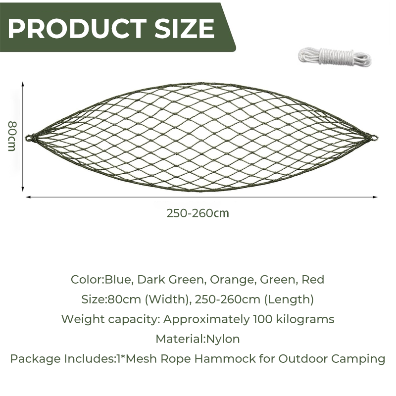 Mesh Rope Hammock for Outdoor Camping