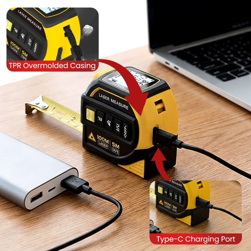 ⏰4-in-1 Digital Laser Tape Measure