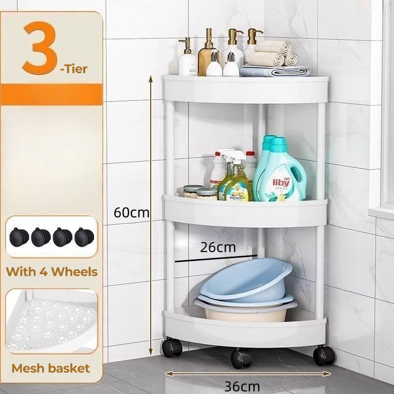 🔥Corner Storage Rack with Wheels